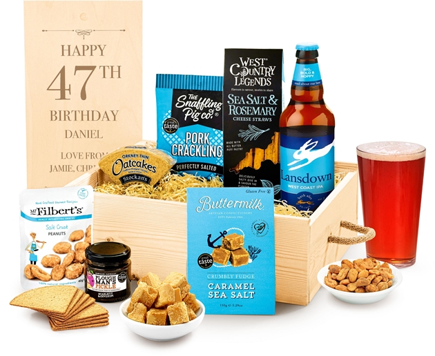 Birthday Personalised Gentleman's Treats Gift Box With Real Ale